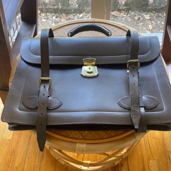 Seward Luggage Company PRISTINE leather briefcase with keys - Picture 1 of 6